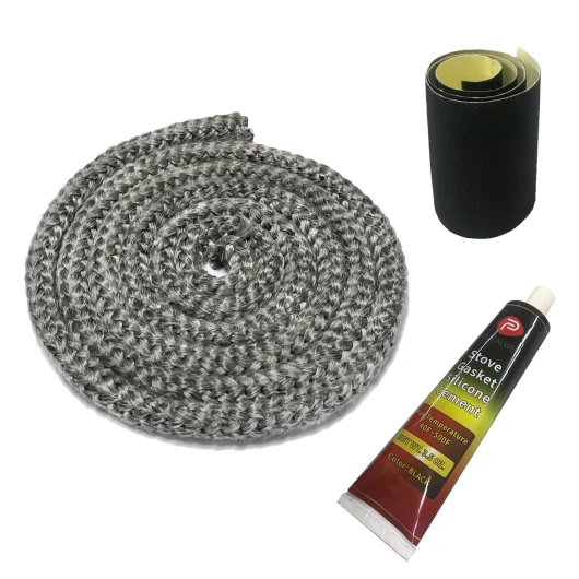 Joint de poêle à bois, kit de joint de porte de poêle à bois 12 mm, joint en fibre de verre résistant aux hautes températures, corde de remplacement pour poêle ou cheminée, longueur 1,8 m 12mm (1/2pouce)