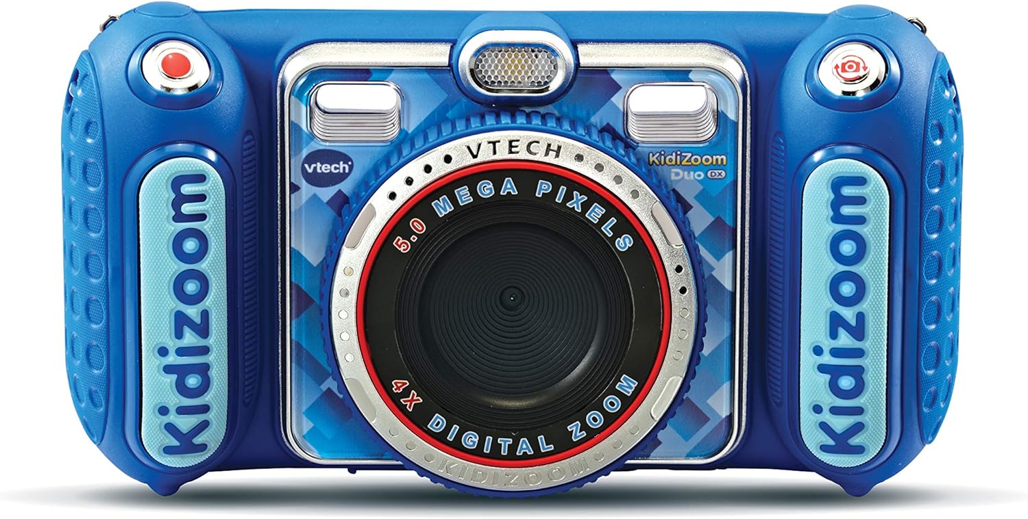 KidiZoom Duo DX Bleu, Appareil Photo Numérique Enfant 10 en 1, Photo, Selfie, Vidéo, Écran Couleur, Lecteur MP3, Casque Audio, Cadeau Enfant de 3 Ans à 12 Ans - Contenu en Français Unique Duo