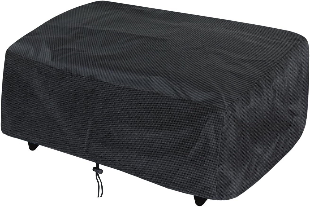 Bruwaa Housse de Protection pour Plancha,Dimension 80x60x25 cm,Imperméable, Anti-UV, Noir,Housse Plancha Universelle - Gazinière - Barbecue d’Extérieur Oxford 420D 80x60x25cm