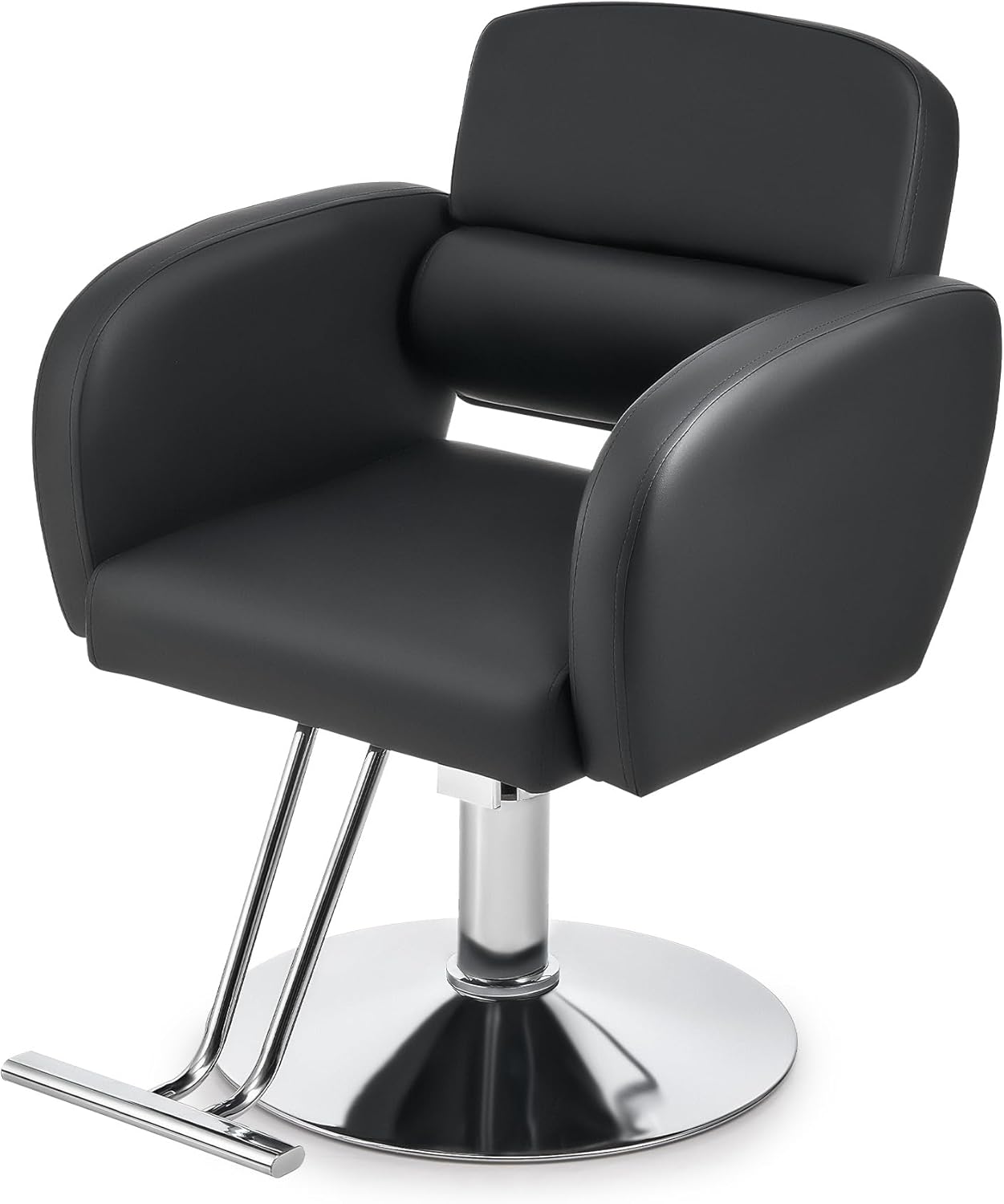 CO-Z Fauteuil de Coiffure Professionnel Pompe Hydraulique Hauteur Réglable 15CM pour Salon de Coiffure Spa Boutique de Tatouage pour Coiffeurs Esthéticiens Salons de Coiffure Spa de Beauté, Noir Noir-style E
