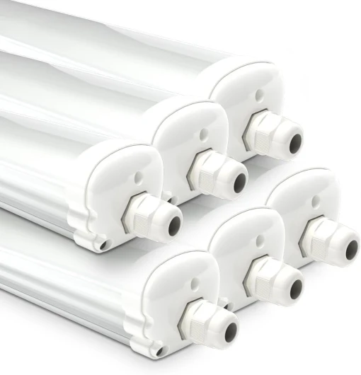 Lot de 6 Réglette LED 120 cm - IP65 extérieur étanche - 36W 4230 Lumens - 4000K neutre blanc - Connectable - pour Cave, Garage, et l'entrepôt - Lampe Fluorescente LED étanche