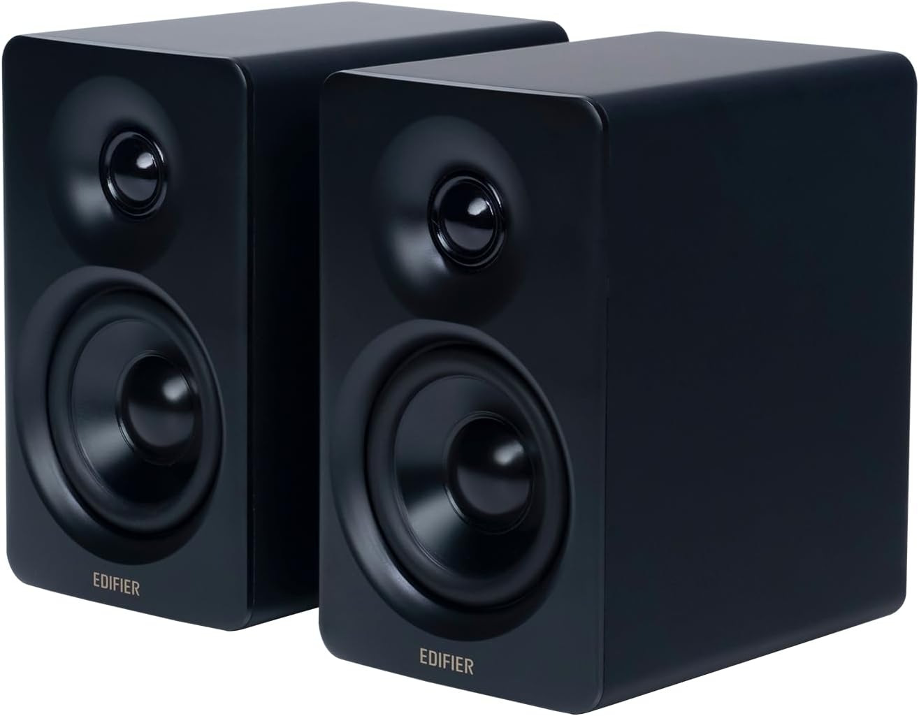 M60 2.0 Haut-parleurs Bibliothèque, Bluetooth 5.3, 66W RMS, Audio Hi-Res, LDAC, Basses 3" & Tweeter 1", Entrées USB-C & Aux, Panneau Tactile Sensible, Enceintes PC, Noir M60 Noir