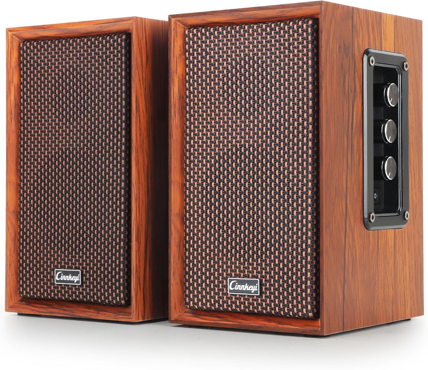 Haut-parleurs PC 2.0 en Bois 40W – Enceintes USB Bluetooth avec DSP Hi-FI, Enceintes PC Portables Basses Puissantes, Son Stéréo pour Ordinateur Portable et Bureau