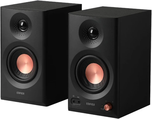 MR3 - Haut Parleurs de Studio Compacts 2.0, Hi-Res Audio, Bluetooth V5.4, Contrôles physiques, RCA, AUX, Application Mobile, 2x18W, Noir