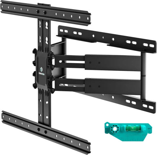 Bras TV Mural Articulé pour 32" - 75" TV, Support Mural TV Universel Poids de 40 kg - Fixation Murale TV VESA 200x200-600x400 mm/Support Mural TV Orientable et Inclinable Pivotant SM2-B Noir SM2 Noir