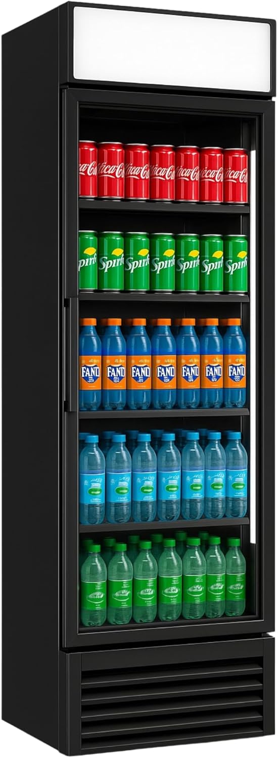 Générique Armoire à Boisson Réfrigérée 350L avec Canopy – Vitrine Réfrigérée Professionnelle pour Commerces, Cafés, Restaurants, Snack-Bars – Réfrigération Efficace et Design Attractif