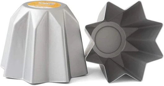 Decora, 0062689 Moule professionnel Pandoro Ø 23,5 x 17 cm, Idéal pour réaliser un Pandoro de 1Kg, en aluminium anodisé, Sans points de soudure, Design professionnel, Argent