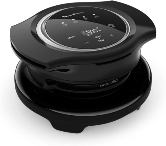 Extra Crisp Cookeo, Couvercle air fryer, Recettes croustillantes, Cuisson sans huile, 4 programmes, Température réglable, Compatible avec les Cookeo 6 L, Noir EZ150800 Couvercle air fryer Extra crisp
