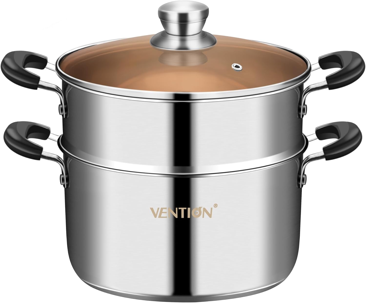 VENTION Couscoussier 2,8 L, Cuiseur Vapeur 20 cm, Cuit Vapeur Inox Induction 20 cm/2,8 L