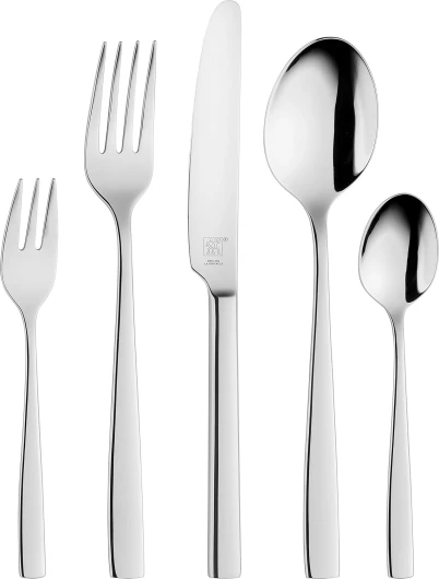 Set de 60 Couverts de Table, Pour 12 Personnes, Acier Inoxydable 18/10 de Haute Qualité, Poli, série Roseland Roseland 60 couverts (Poli) Poli