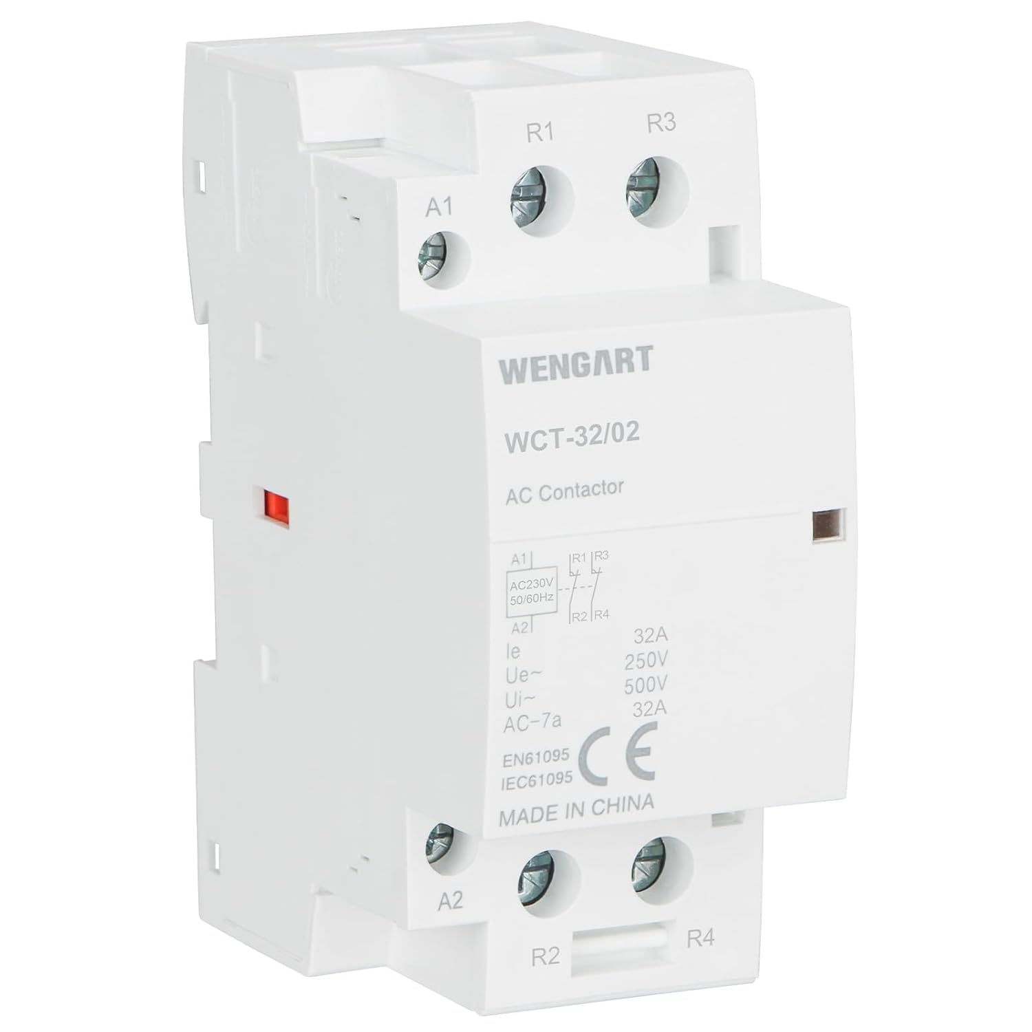 Protection domestique WCT-32,1NO 1NC, AC24 V 32 A, plus longue durée de vie de la batterie, plus silencieux, économe en énergie, ce qui rend les appareils ménagers plus sûrs 1NO1NC