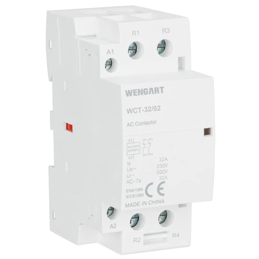 Protection domestique WCT-32,1NO 1NC, AC24 V 32 A, plus longue durée de vie de la batterie, plus silencieux, économe en énergie, ce qui rend les appareils ménagers plus sûrs 1NO1NC