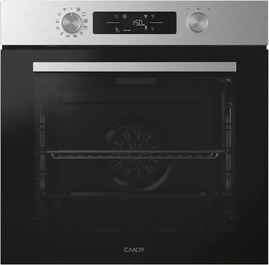 Four Encastrable à Chaleur Tournante - Pyrolyse/Hydrolyse - 6 Niveaux de Cuisson - Classe Énergétique A++ - Cavité XXL (78L), Porte Froide, Pyrolyse, WiFi - Noir - 59,5 x 59,5 x 56,8 cm