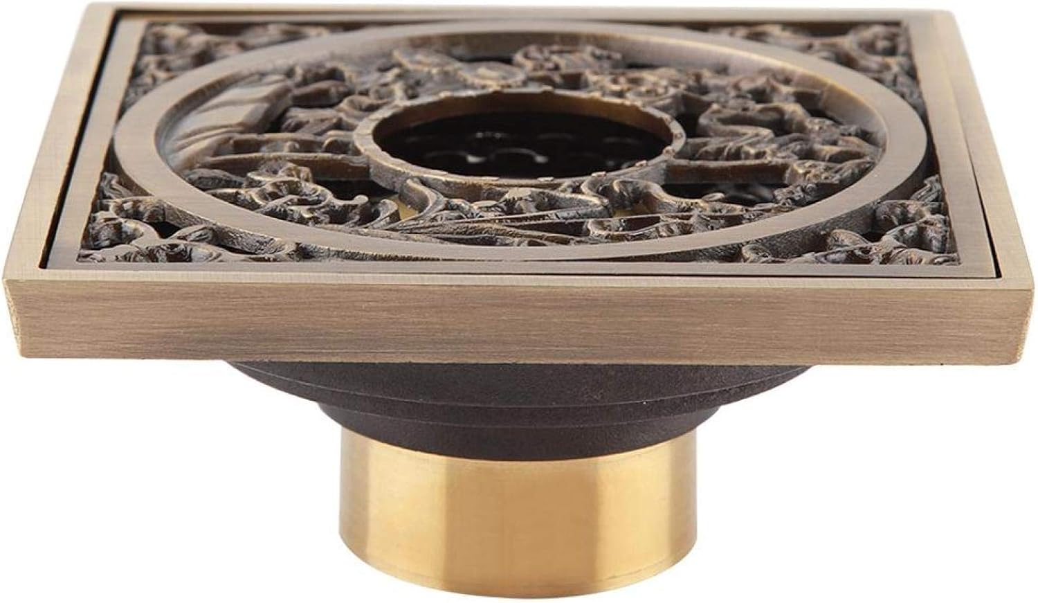 Laiton Antique 10cm Drain de Sol de Douche Grille de Couverture de crépine de vidange de Salle de Bain(#3)