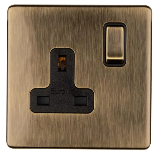Eurolite AB1SOB Prise, Laiton Aspect Ancien Laiton Aspect Ancien 1 prise DP 13 A