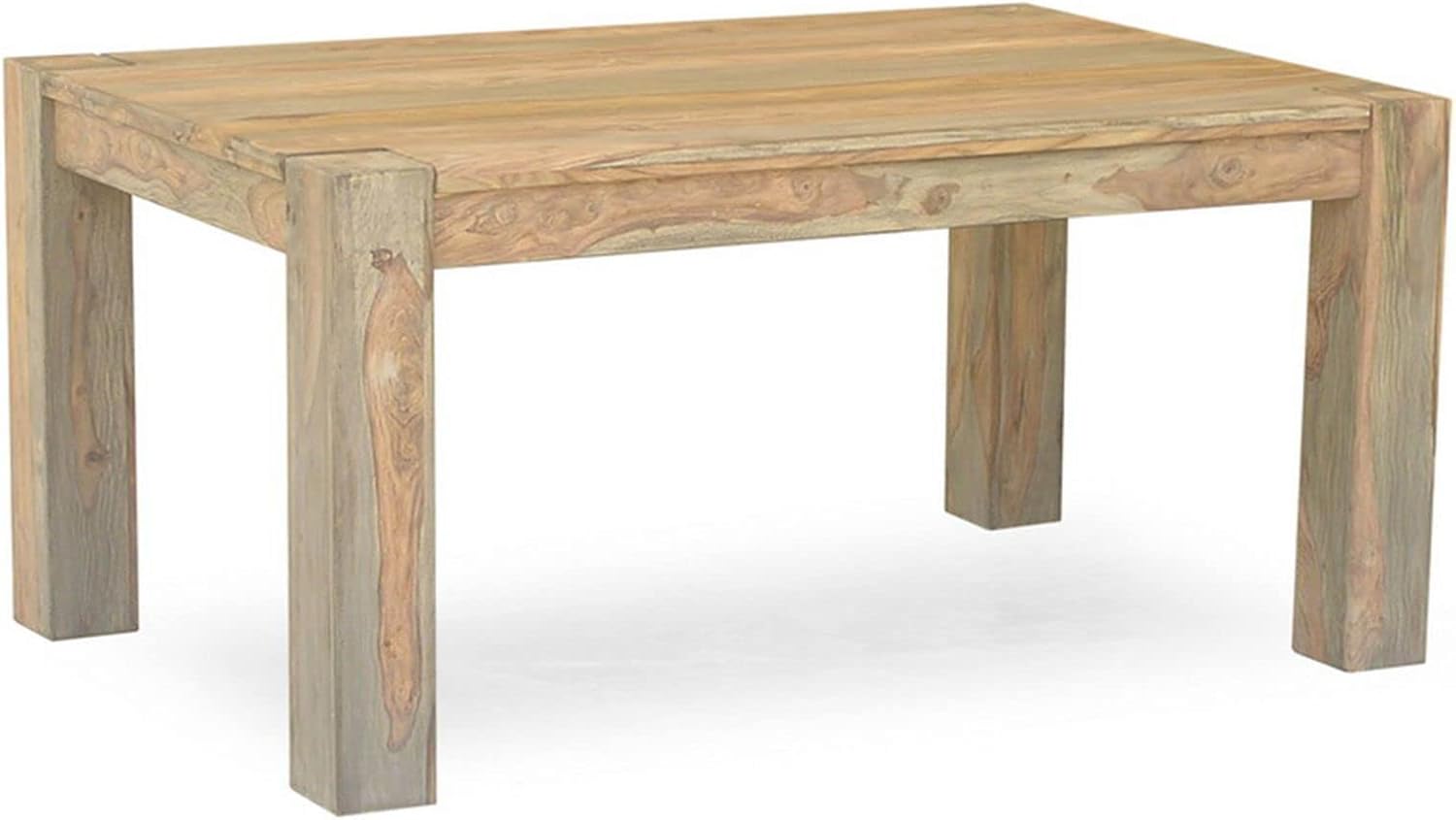 Table à Manger 160x90cm - Bois Massif de Palissandre huilé - Nature Grey #504 160x90x76 cm (LxPxH) Gris Huilé