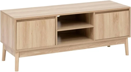 5five - Meuble TV 2 placards Effet chêne Naturel abana cm Beige