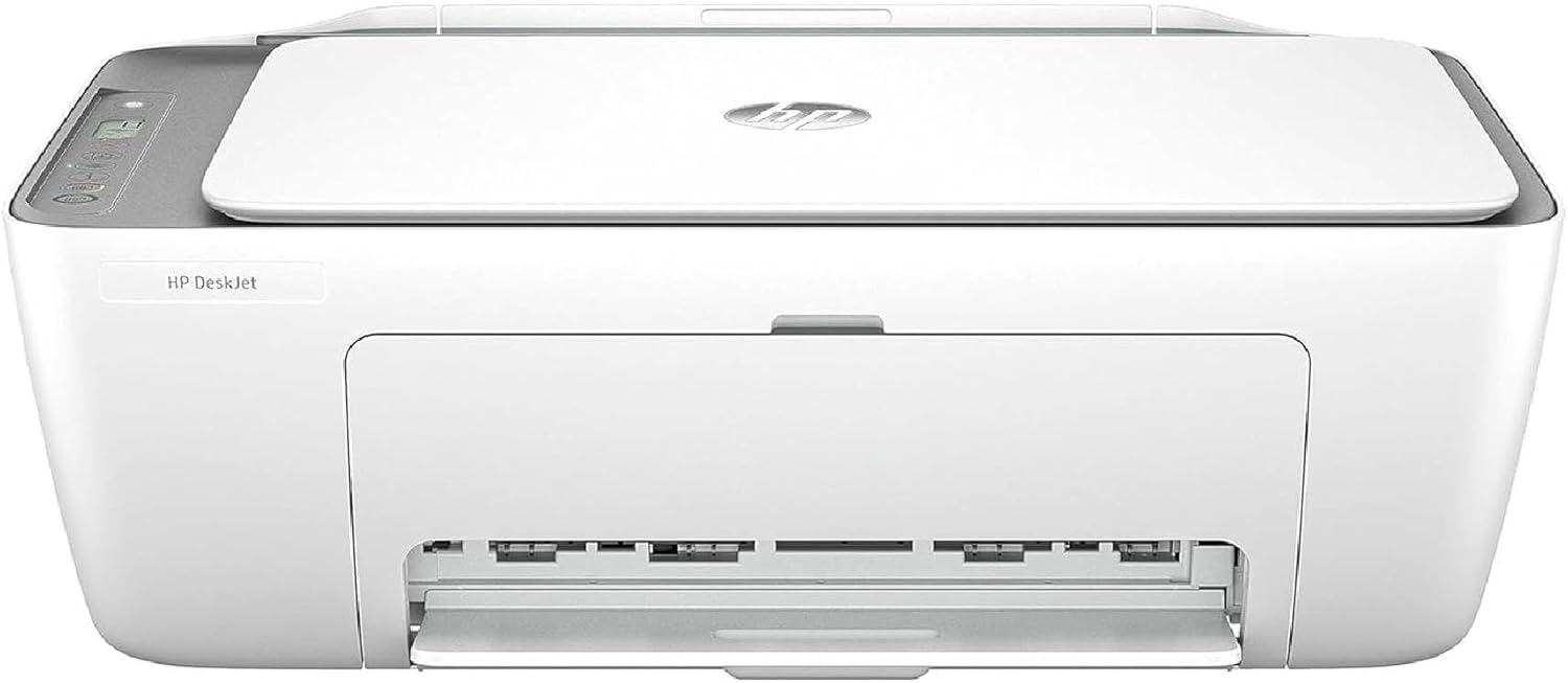 DeskJet 2820e Imprimante tout en un, Jet d'encre, couleur, 3 mois d’Instant Ink inclus avec HP+, Photocopie, Scan, Impression, Wifi, Blanche et Grise Scanner à plat