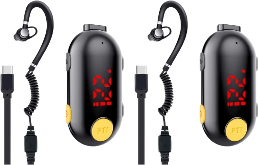 SMP Super Mini Talkie Walkie, Rechargeable, RMR446, 16 Canaux CTCSS/DCS, Longue portée PMR Radio bidirectionnelle, Professionnel pour Sécurité, Restaurant