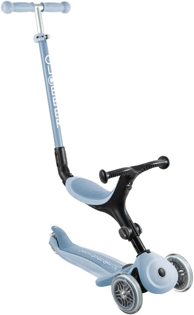 GO•UP Active ECO - Trottinette évolutive 3 Roues avec siège, pour Les Enfants de 15 Mois à 6 Ans BLEU