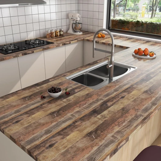 Papier Adhesif pour Meuble Cuisine Bois Imperméable Adhesif Plan de Travail Cuisine Effet Bois Rustique Vinyle Adhesif Bois Foncé Table Bureau Portes Papier Peint Adhesif Bois 40CMx2M 40CMx2M Bois Rustique