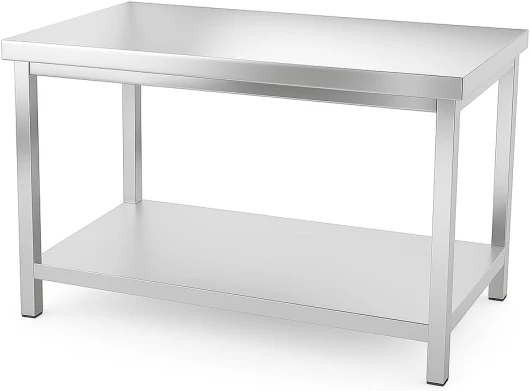 Générique Table INOX Professionnelle Centrale – Longueur de 600 à 2000 mm – Profondeur 600 mm – Étagère Basse – Charge 150 kg – Hauteur 850 mm – Facile à Monter – Idéale Cuisine (1000 x 600 mm)