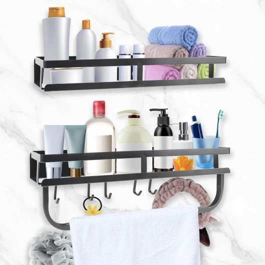 MOERES Meubles de Salle de Bain/Porte - Douche/Porte - Serviettes/Porte - Objets/Meubles de Cuisine/en Acier au Carbone/Deux étages, Salle de Bains, Cuisine, Salon (40cm)