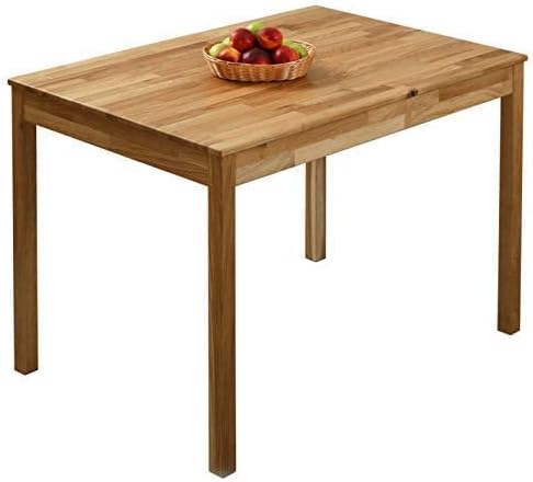 Krok Wood Table à Manger en chêne Tomas en Bois Massif (110 x 75 x 75 cm) 110 x 75 x 75 cm Сhêne