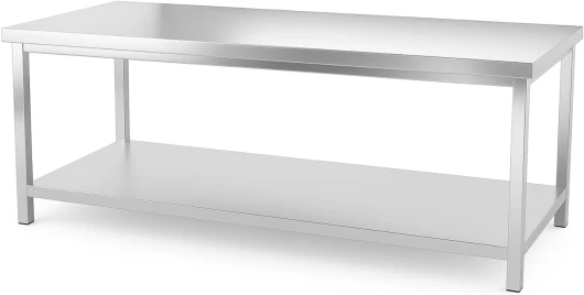 Générique Table INOX Professionnelle Centrale – Longueur de 600 à 2000 mm – Profondeur 600 mm – Étagère Basse – Charge 150 kg – Hauteur 850 mm – Facile à Monter – Idéale Cuisine (2000 x 600 mm)