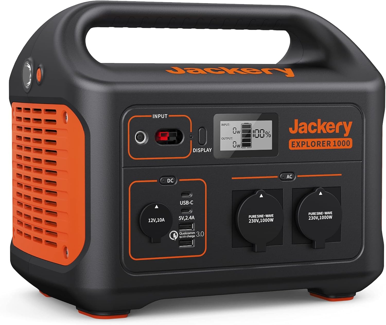 Station Électrique Portable Jackery Explorer 1000, 1002Wh 230V/1000W (Max 2000W) pour Camping/Plein Air, Seuls quelques petits défauts dans l'emballage, le produit pas été utilisé (Reconditionné) E1000 Reconditionné