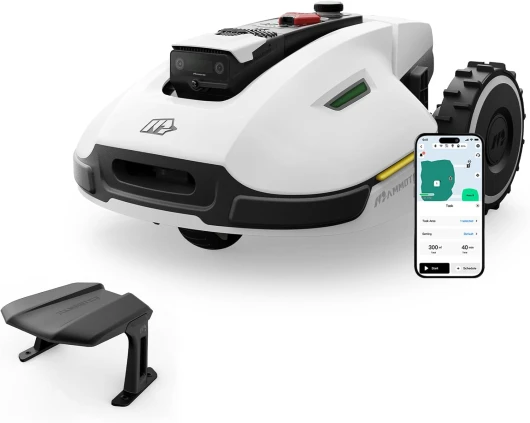 YUKA 2000 Robot Tondeuse sans Fil Périphérique, NetRTK+Vision, Aucune Antenne RTK Requise, Recommandé 2000 m², Max - 2400 m², Pelouse Semblable à Un Tapis, Disque de Coupe Double, Module 4G