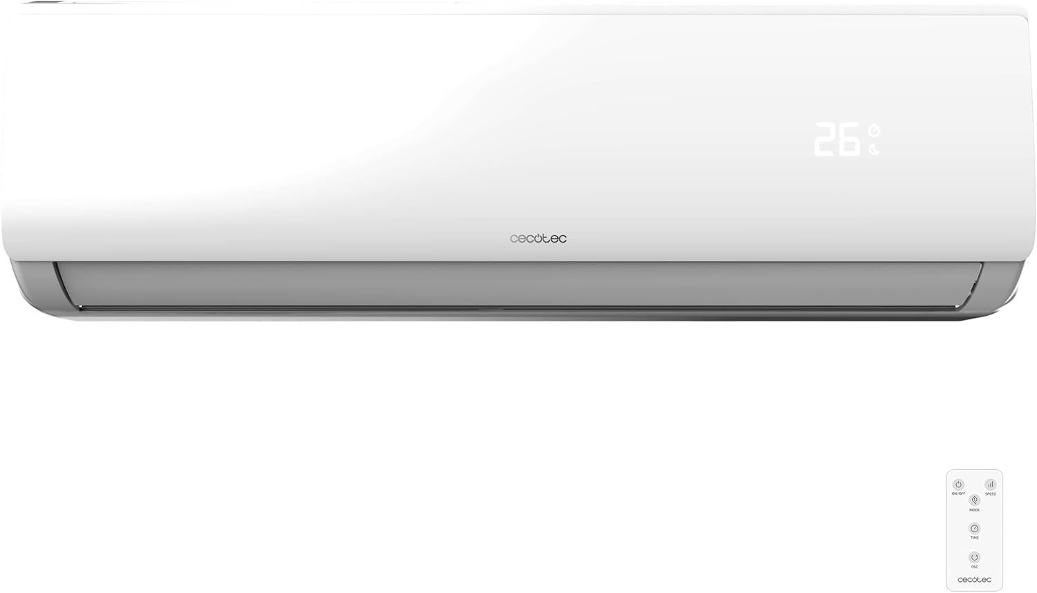 Climatiseur Split AirClima 18000 Smartfresh, 18000 BTU, Moteur CC, Pompe à chaleur, Télécommande, Affichage LED, Système Inverter, 5 Modes, 8 Vitesses, Couverture 35 m2 12000 BTU Télécommande + APP