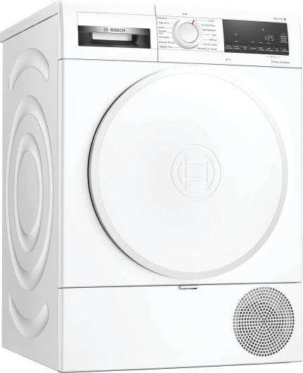 WQG233D0FR - Série 6 - Sèche linge pompe à chaleur - 8kg - 112 L - Design AntiVibration - Blanc Old Série 6
