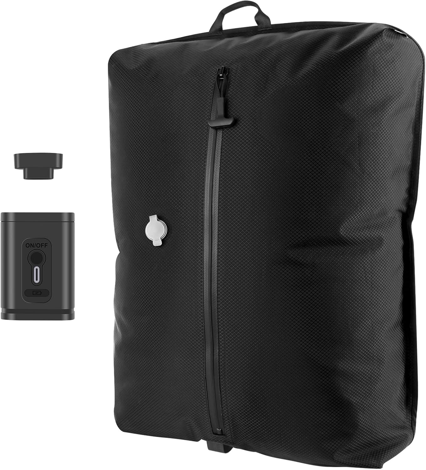 Dobaly Sacs Sous Vide Professionnels pour le Voyage avec pompe, IP67 Réutilisables pour les Valises et les Sacs à dos Economiseur d'espace Léger et Durable (1PC + Pompe Sans Fil) Black*1+Pump*1