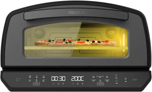 Four à Pizza Multifonction Pizza&Co 500 Max - 2200W, 13L, Écran LED, Température de 60º à 500ºC, Fonctions Spéciales, Double Résistance, Taille des Pizzas 13", Accessoires Inclus