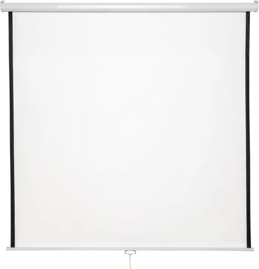 ® Écran de Projection Toile projecteur Home Cinema pour videoprojecteur en HD TV 16:9 4:3 Ecran Projection Enroulable pour soirée DVD Film, Sport Maison Bureau Voyage 152 x 152 cm