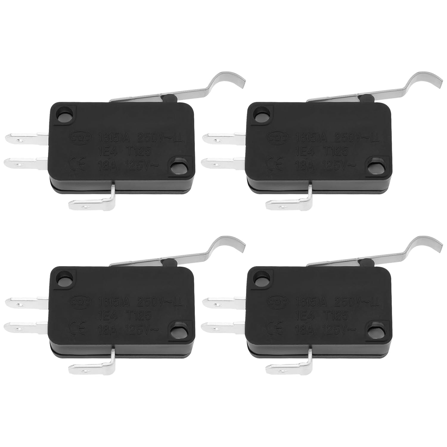 Lot de 4 Micro-interrupteurs SPDT à Levier à Galet Bornes à 3 Voies Fixation par Vis Compatible avec Honeywell S&C V7-7H15D8-263-1