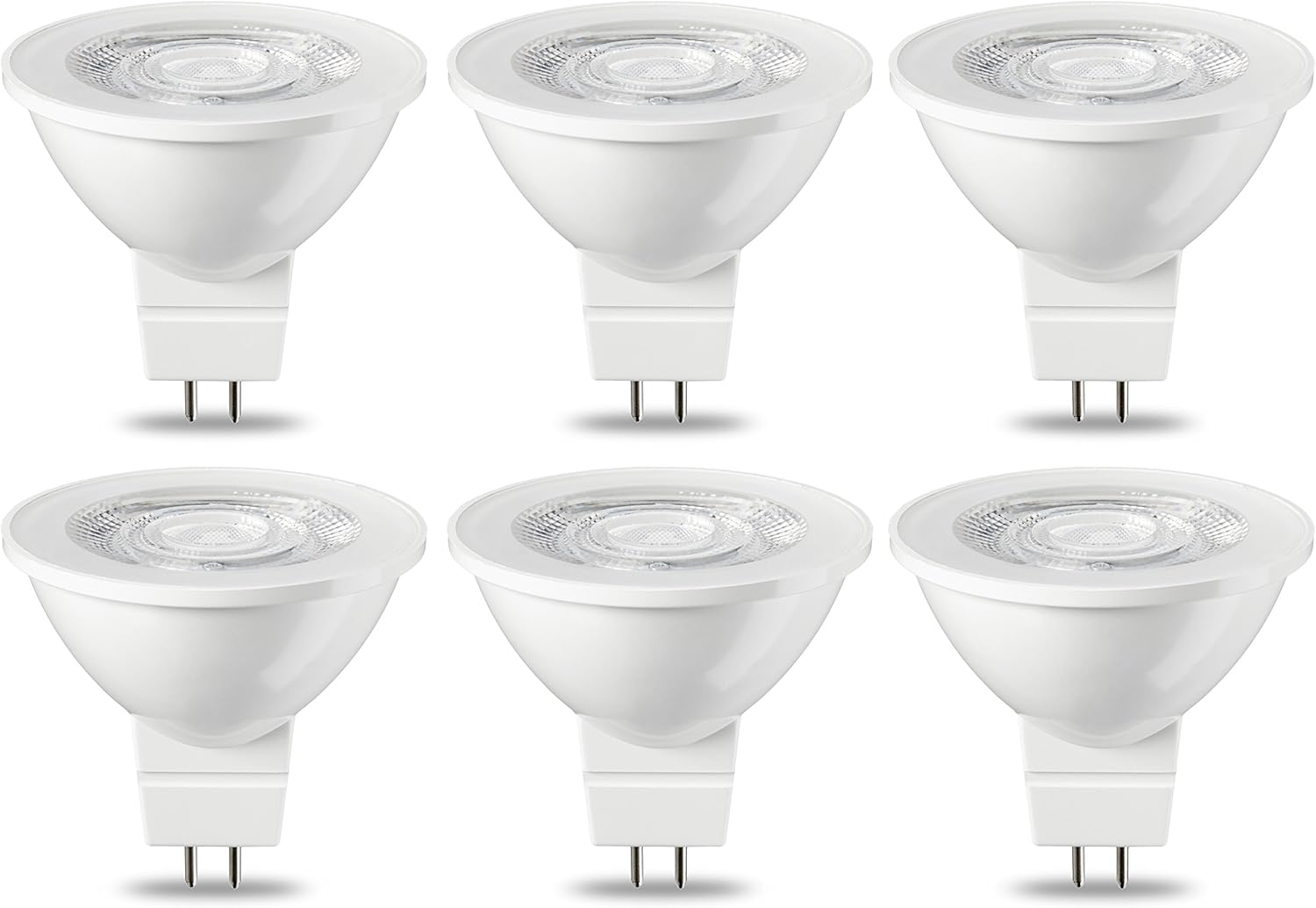 Ampoules spot LED GU5.3 MR16 4.5 W (équivalent 35 W) Blanc Chaud Intensité non variable, Lot de 6