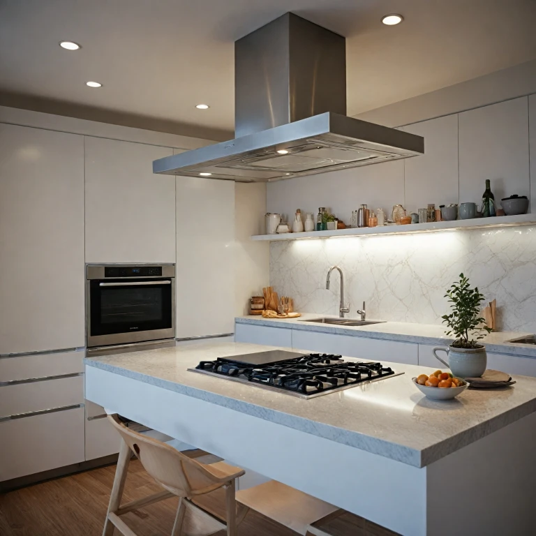 Optimisez votre cuisine avec une hotte aspirante intégrée au plan de travail
