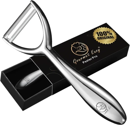 Éplucheur économe avec lame ultra tranchante pour pommes de terre et asperges avec poignée ergonomique et antidérapante - Inox de haute qualité pour fruits et légumes - Y Éplucheur