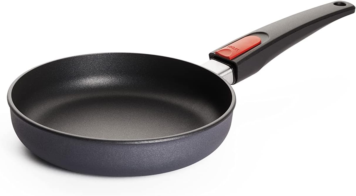 Woll Diamond Lite poêle en Fonte - Induction-, Ø 20 cm, Hauteur 5 cm, avec Manche Amovible - Convient à Tous Les Types de cuisinières, antiadhésif, Fonte d'aluminium, adapté au Four, Anthracite