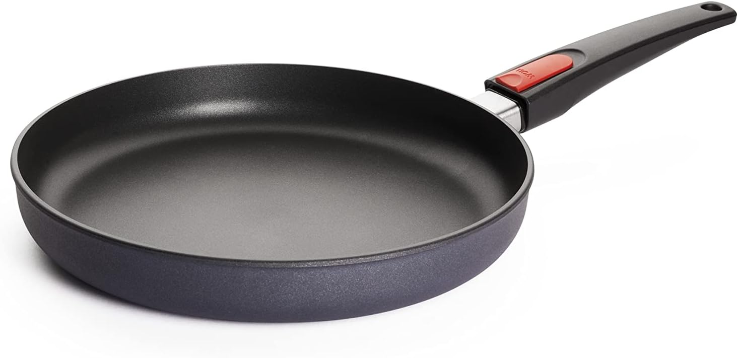 Woll Diamond Lite poêle en fonte - Induction-, Ø 28 cm, hauteur 5 cm, avec manche amovible - Convient à tous les types de cuisinières, antiadhésif, fonte d'aluminium