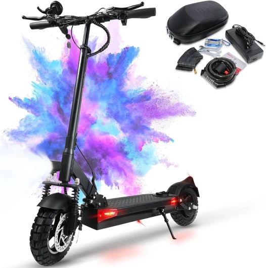 Y6S Trotinette Electrique Adulte Puissante Batterie 48V 18Ah Autonomie 55-75 km, Trottinette Electrique Tout Terrain Professionnelle pour Travail, Scooter Electrique Adulte(Démarrez par La Clé)