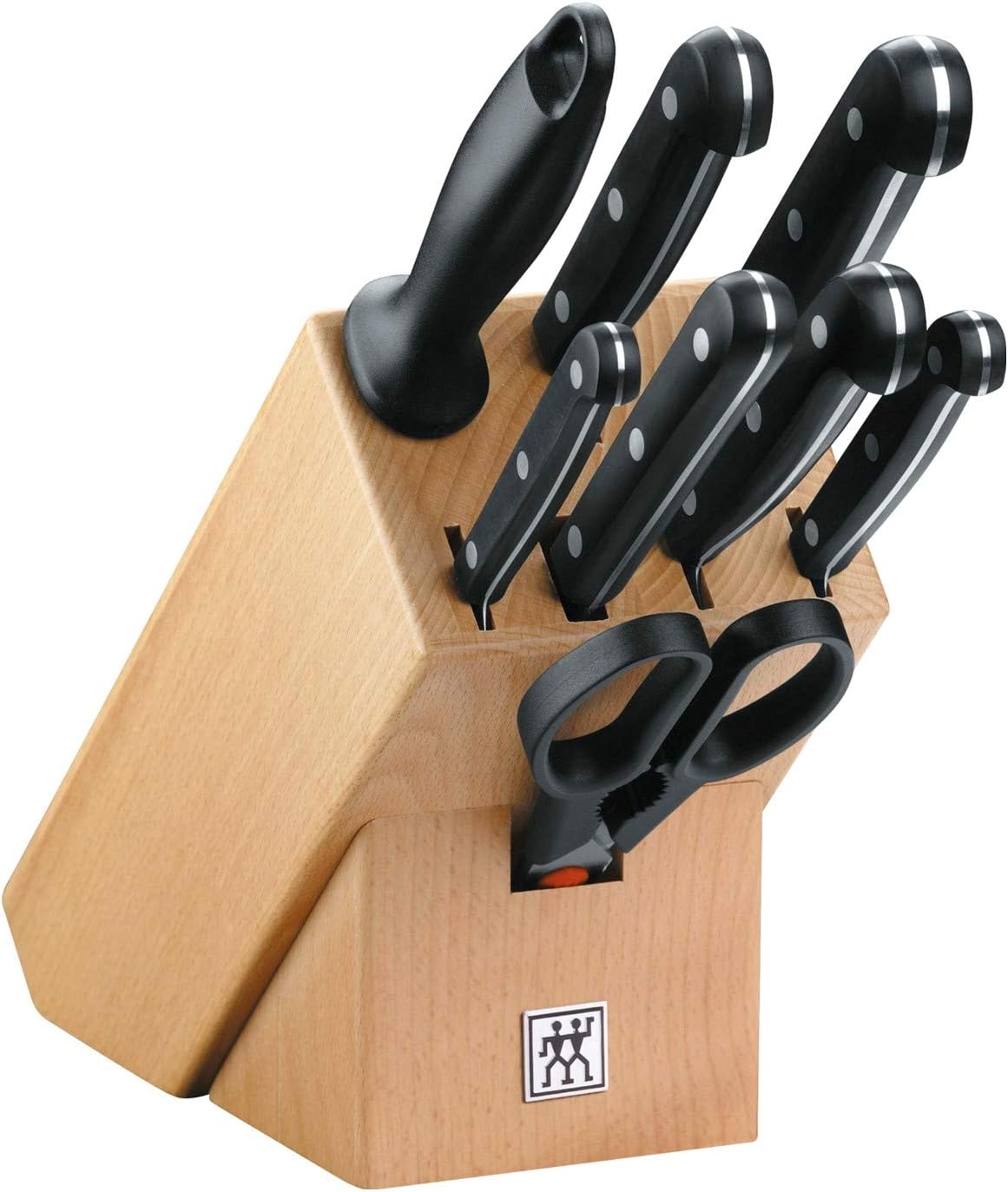 31665-000-0 Bloc de couteaux 9-pcs TWIN Gourmet, Bois Clair, 9 pièces Twin Gourmet Bois Clair