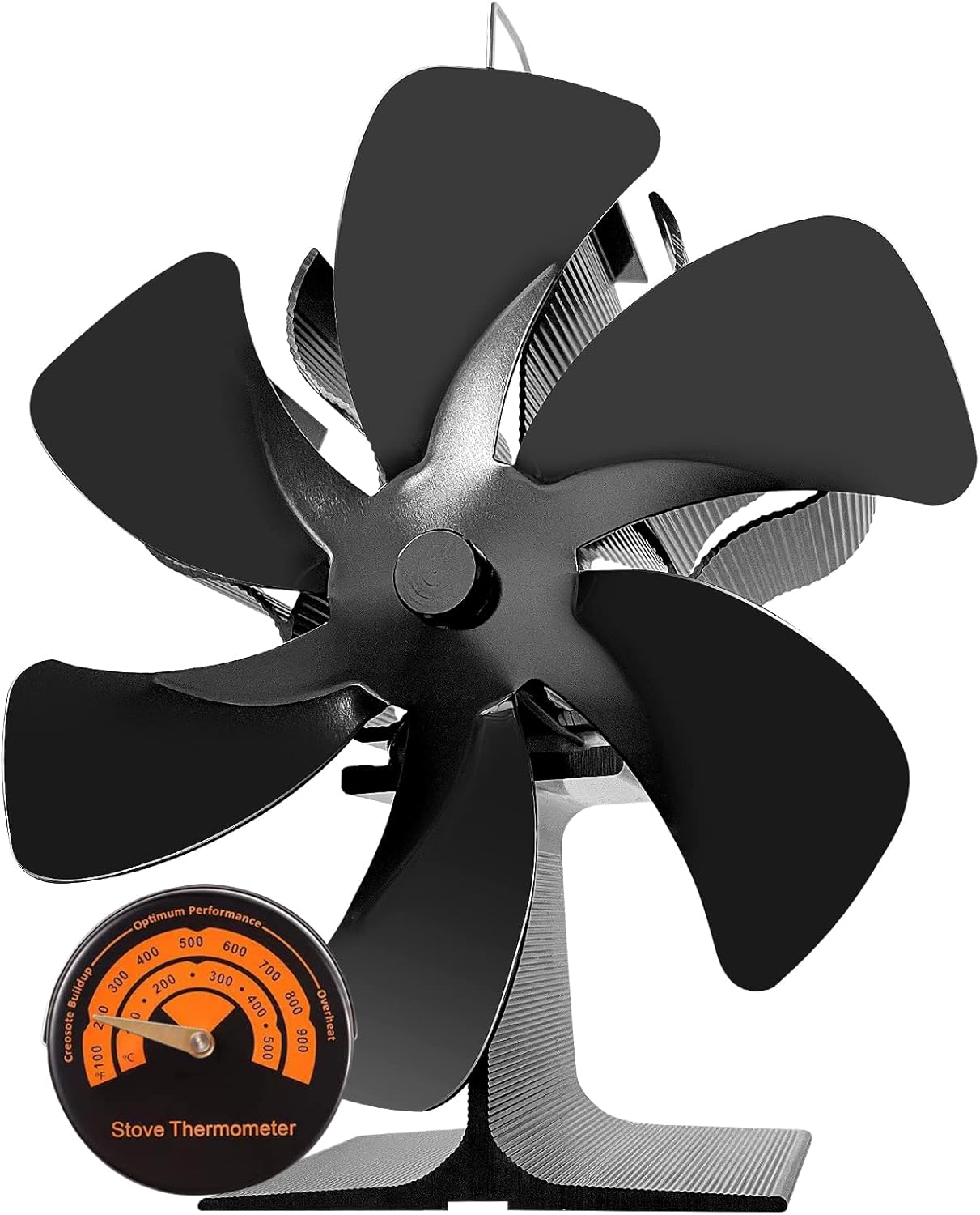 Wood Stove Fan Log Burner Fan Wood Burner Fireplace Fan Big 6 Blades Fan Heat Powered Eco Fireplace Fans Silent for Home Wood Burning/Log Burner/Fireplaces