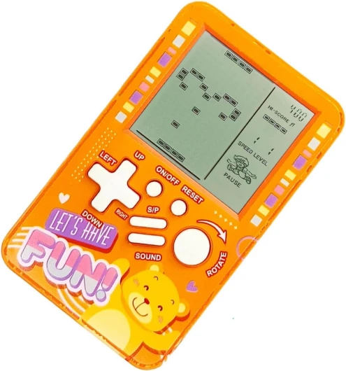 CZT Poket Block Console de Jeu Plusieurs Jeux de Briques rétro intégrés Machine de Jeu électronique Portable pour étudiants Appareil de Jeu Portable pour Enfants Filles Cadeaux de Noël (Orange)