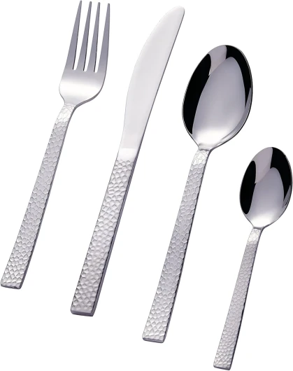 Bubble Set de 24 couverts de table - Ménagère en acier inoxydable