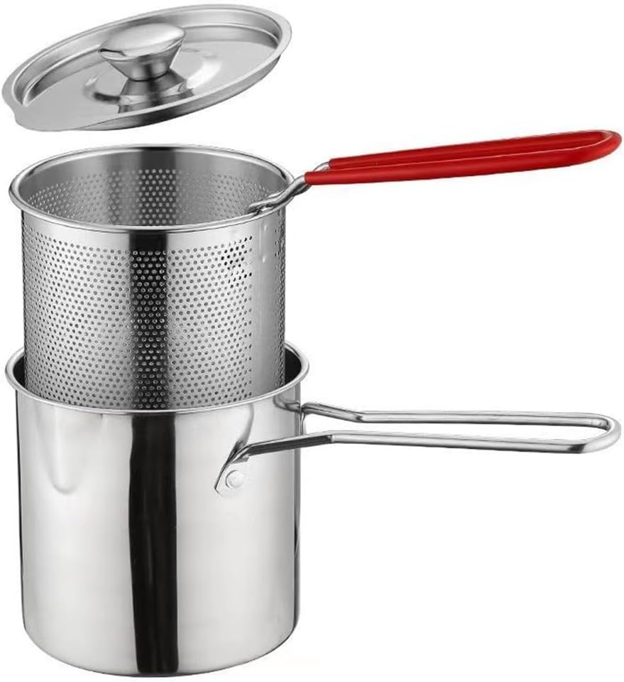 ReachMall Friteuse en acier inoxydable avec panier Argenté 2 l