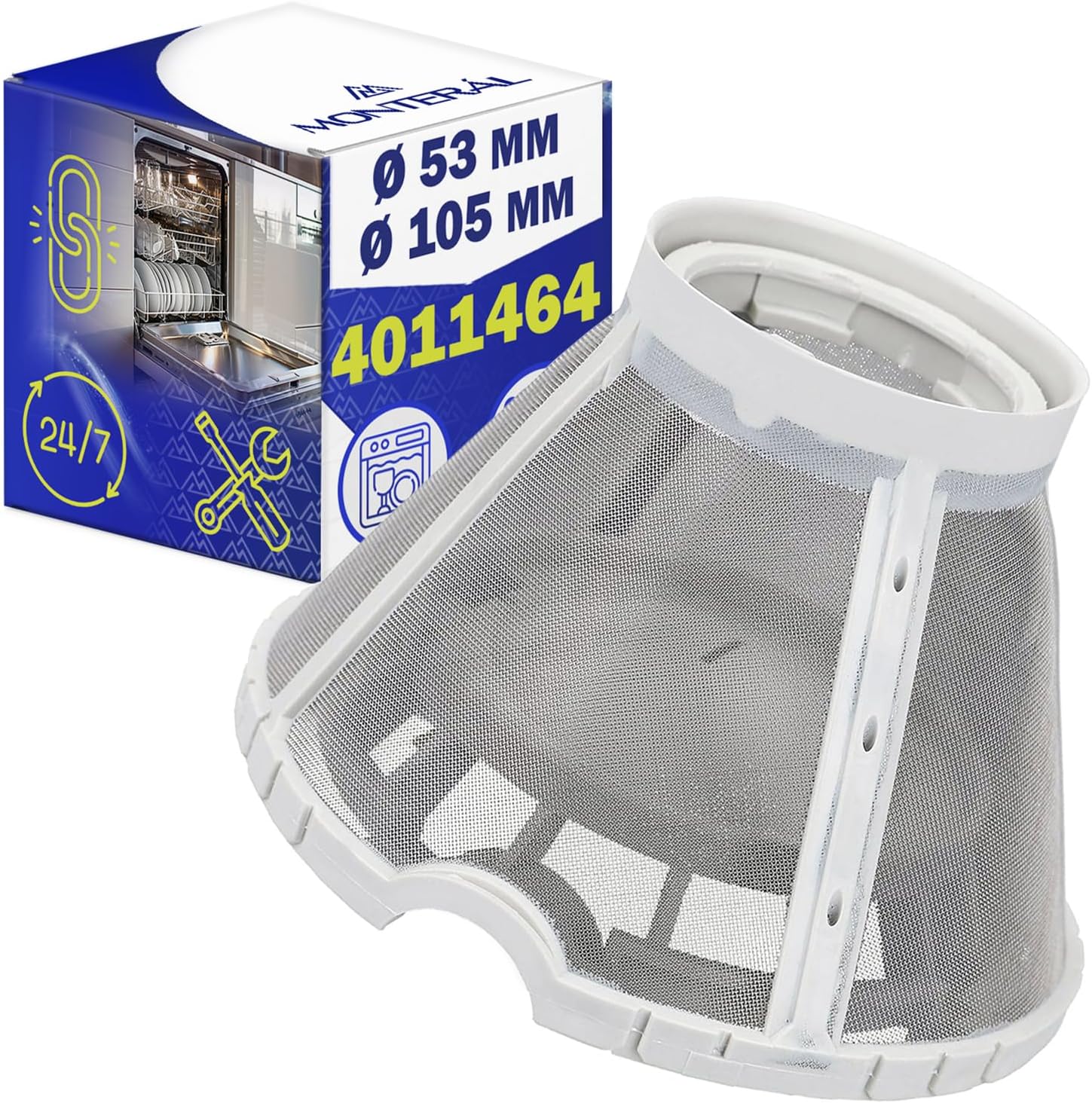 Filtre à Tamis Fin pour Lave Vaisselle avec le Code Original 4011464 pour Miele - Garantie de 10 Ans – MONTERAL