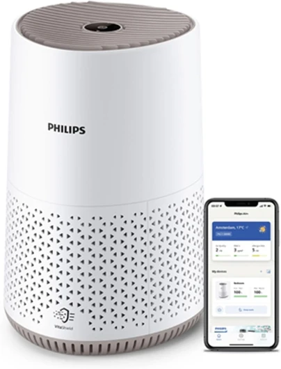 Purificateur d'Air Séries 600, Ultra-silencieux et économe en énergie, éfficace contre allergies, Filtre HEPA élimine 99.97% des polluants, Jusqu'à 44m², Contrôle par App, Blanc (AC0650/10) Jusqu'à 44 m² Avec Connectivité (App)
